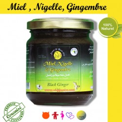 Miel aphrodisiaque à la nigelle et gingembre (Black ginger) 250g